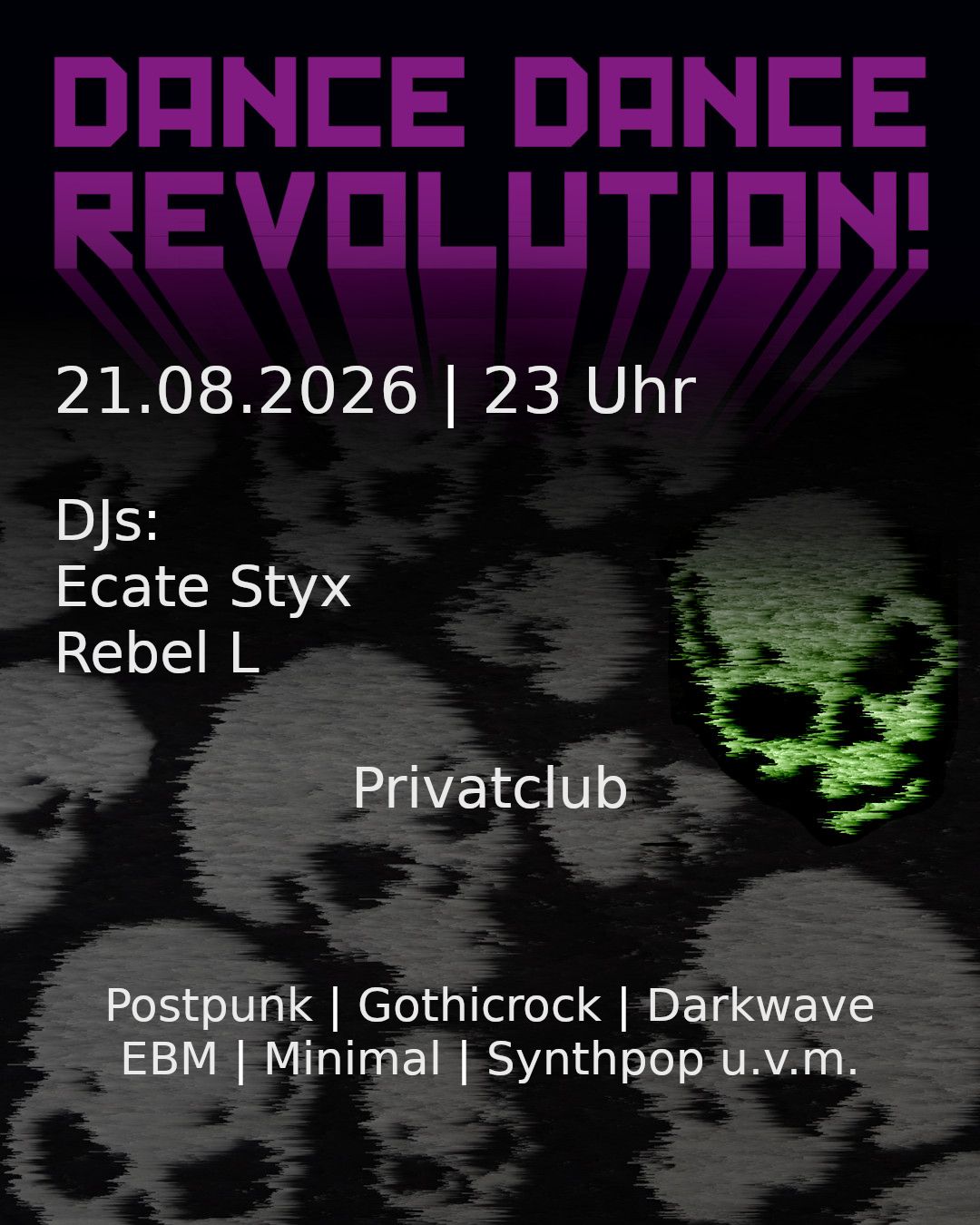 Flyer Dance Dance Revolution 21.08.2026, Guests: Ecate Styx