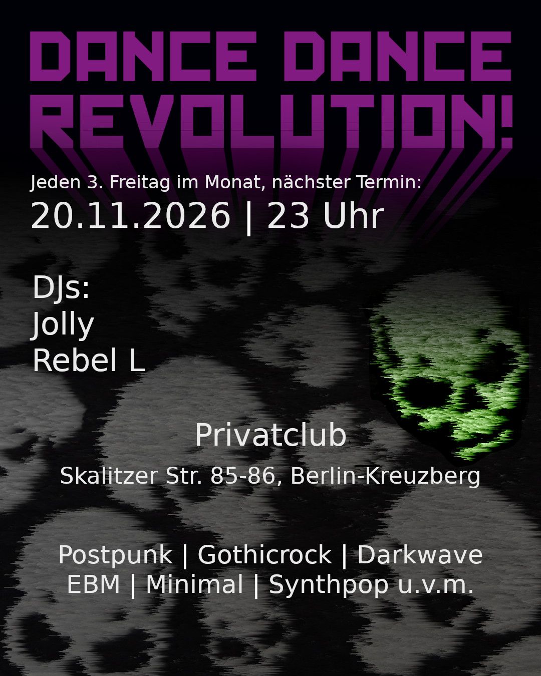 Flyer Dance Dance Revolution 20.11.2026, Guest: Jolly